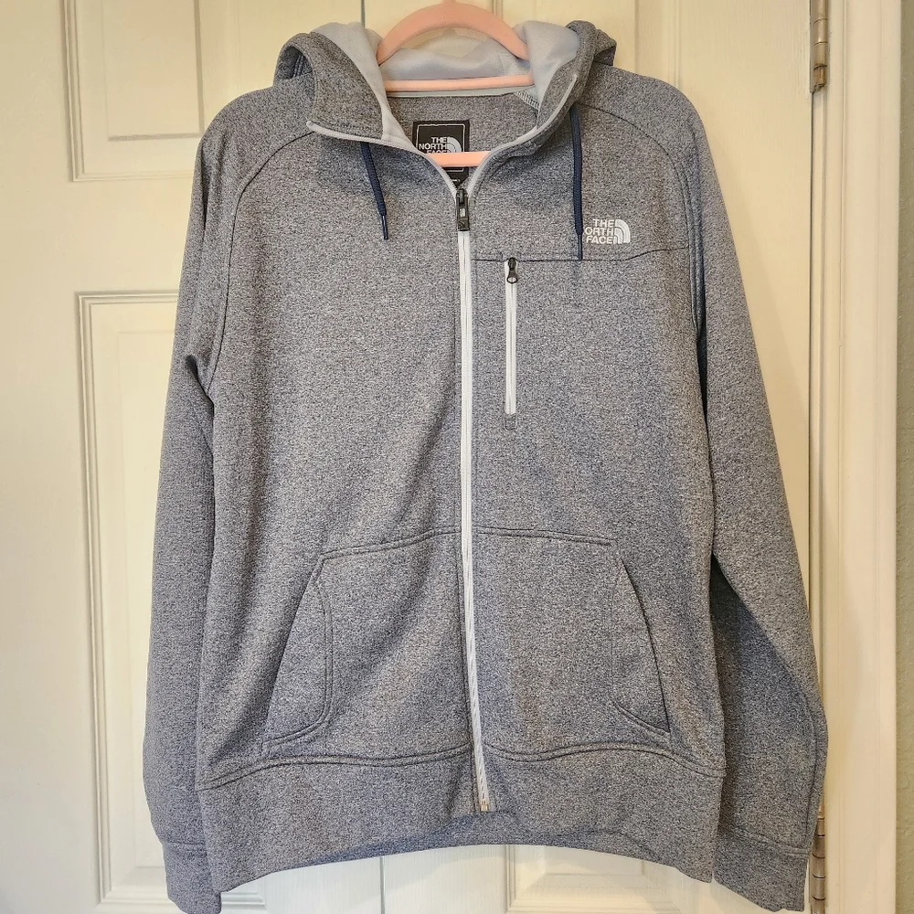 THE NORTH FACE Men's Hommes Full Zip‎ Up Gray Hoodie Jacket Size Small